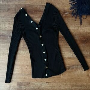 SOLD | PROENZA SCHOULER WHITE LABEL | Cashmere Rib Knit Cardigan